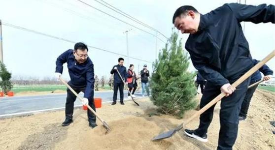 泰安市领导开展义务植树活动